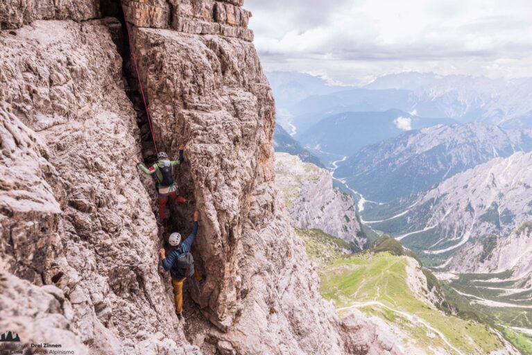 Normalweg Große Zinne via normale Cima Grande di Lavaredo Drei